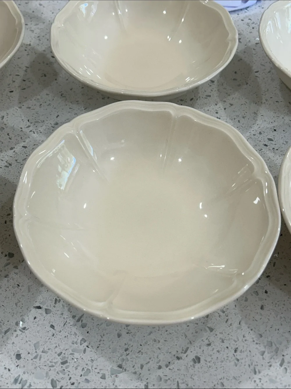 Wedgewood Queen's Ware Queen's Plain Set of 6 Cereal Bowls - Made in England